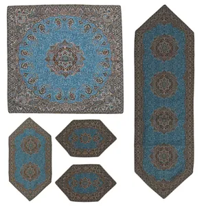 ست 5 تکه رومیزی ترمه اصیل مدل 1363