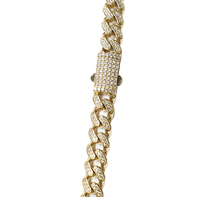 زنجیر طلا 18 عیار زنانه مدل کوبایی