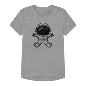 تی شرت آستین کوتاه پسرانه مدل فضانورد کد B122  رنگ طوسی