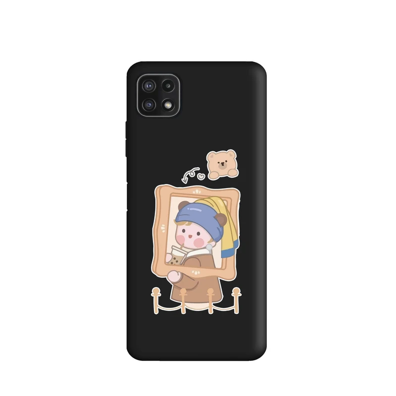کاور طرح دخترانه هنری کد m671 مناسب برای گوشی موبایل سامسونگ Galaxy A22 5G