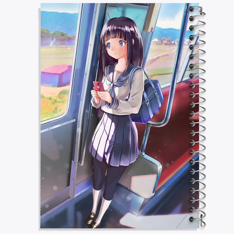 دفتر شطرنجی 50 برگ خندالو طرح چیتاندا انیمه هیوکا Hyouka کد 17061