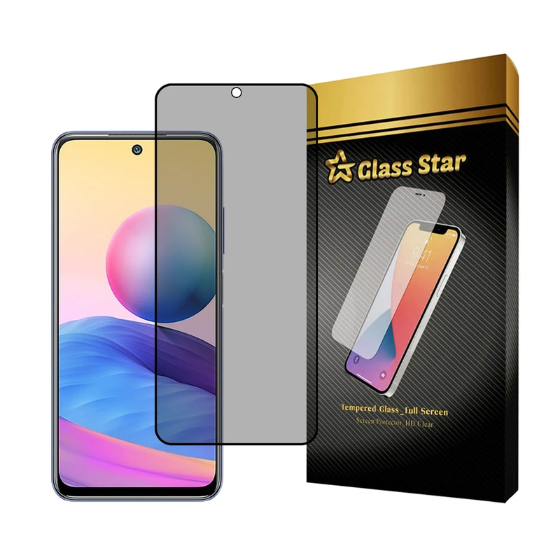 محافظ صفحه نمایش حریم شخصی گلس استار مدل PRIVFULLG مناسب برای گوشی موبایل شیائومی Redmi Note 10 4G / Note 10S / Note 11 4G / Note 11s / Poco M4 Pro 4G / Poco M5s