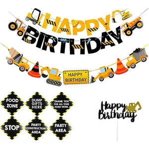 مجموعه ریسه تولد و تاپر مدل تولد مبارک طرح ساخت و ساز کد 05