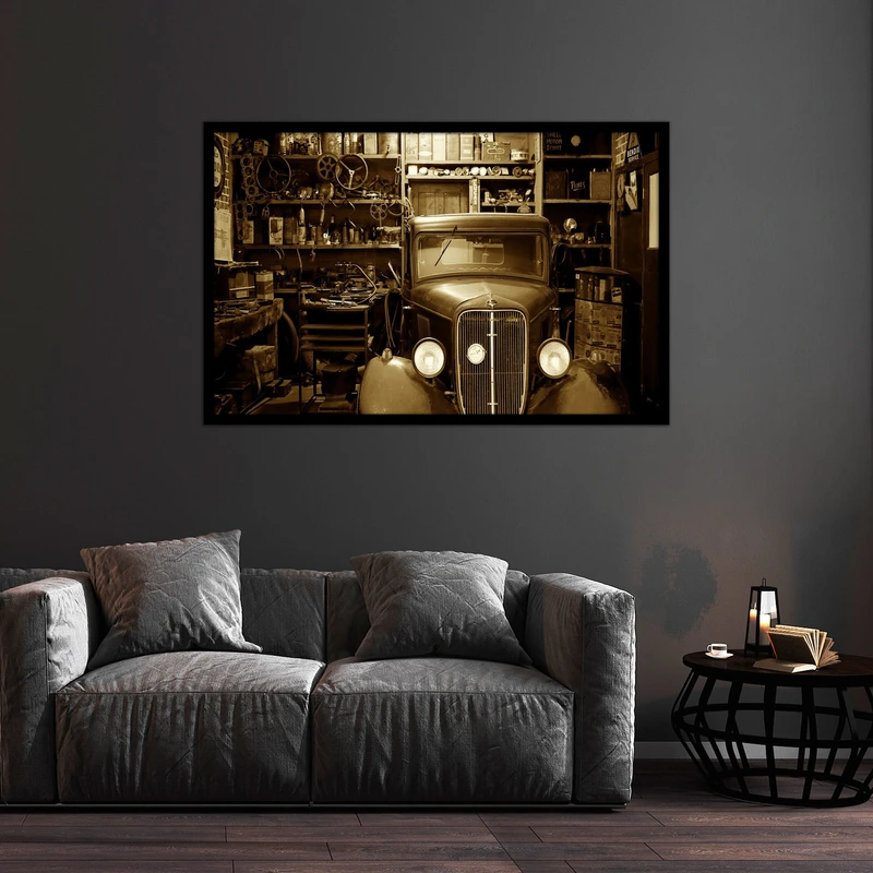 تابلو بکلیت طرح نوستالژی ماشین قدیمی مدل B-bu1089