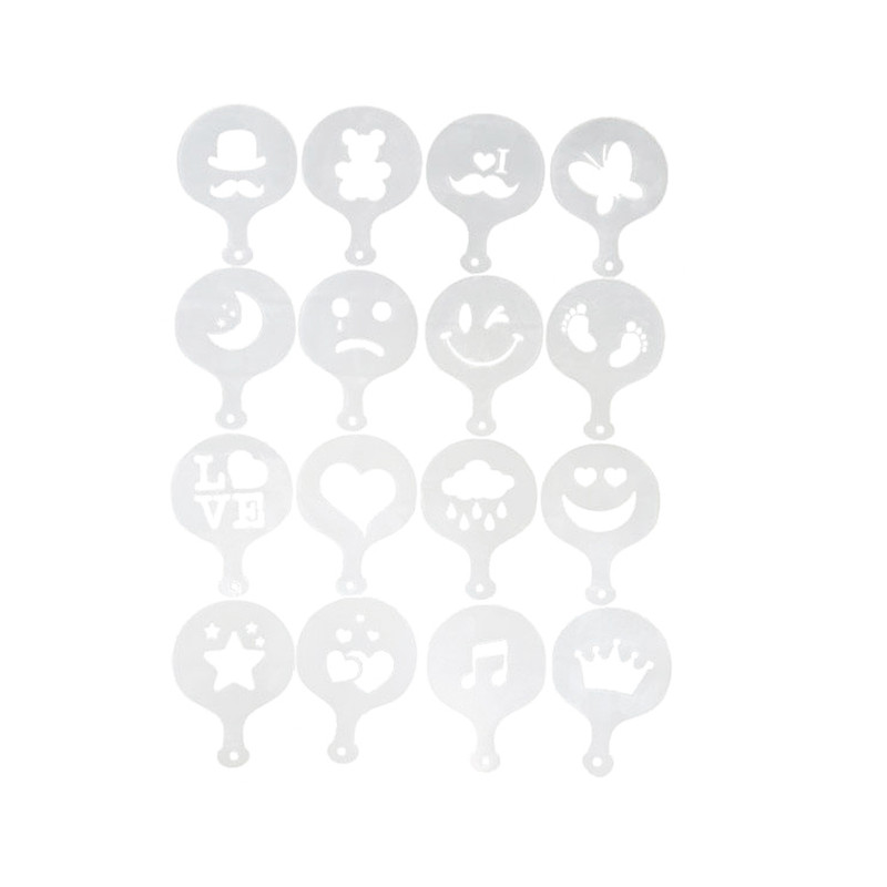 شابلون قهوه مدل parsam مجموعه 16 عددی شابلون قهوه مدل parsam مجموعه 16 عددی