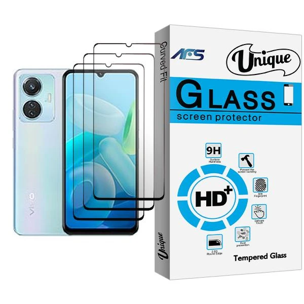 محافظ صفحه نمایش سرامیکی ای اف اس مدل Unique Glass3 مناسب برای گوشی موبایل ویوو Y55 بسته سه عددی