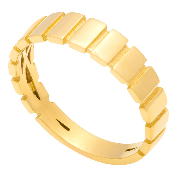 انگشتر طلا 18 عیار زنانه وی گالری مدل مستطیل کد R0301 سایز 55