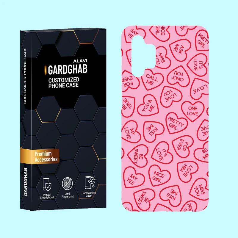 کاور گارد قاب علوی مدل عاشقانه مناسب برای گوشی موبایل سامسونگ Galaxy A32 5G / M32 5G