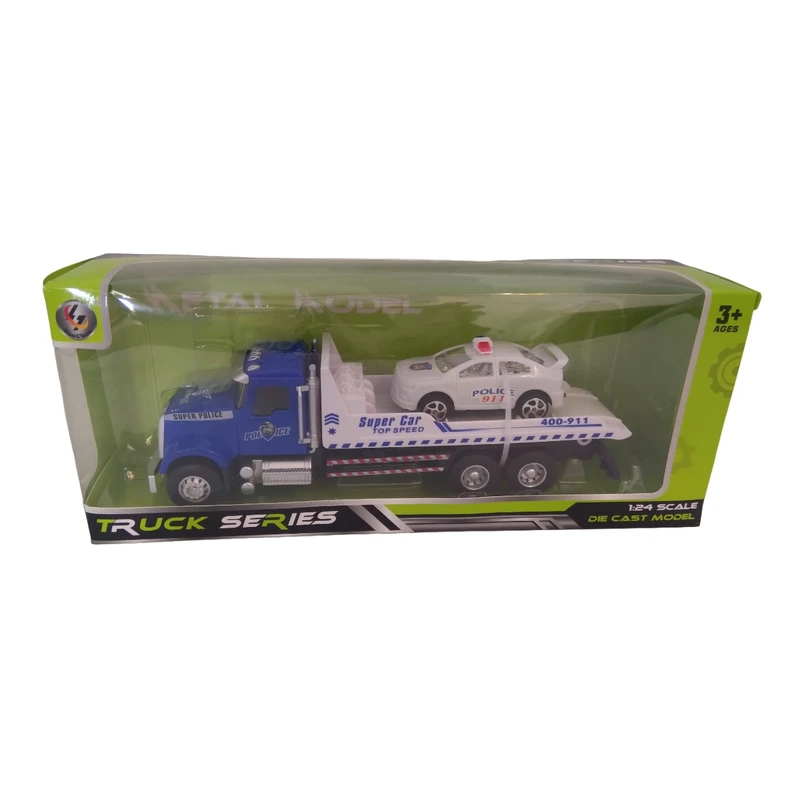 ماشین بازی مدل کامیون پلیس طرح حمل خودرو کد 260