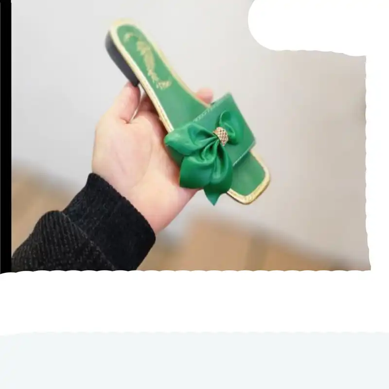 صندل زنانه مدل پاپیونی کد 41 رنگ سبز