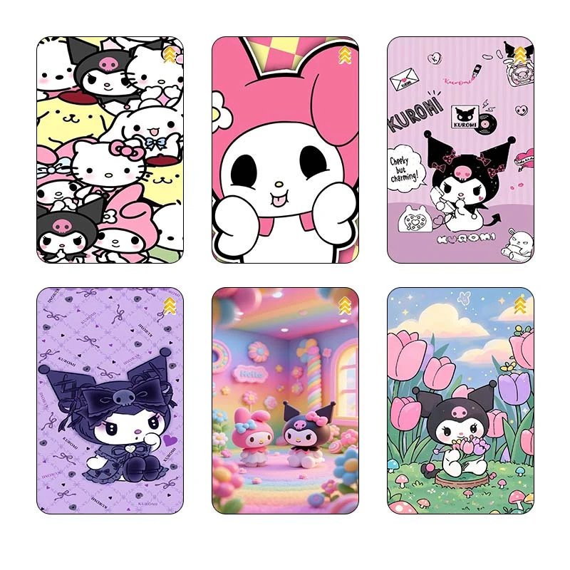 استیکر کارت مدل سام نگار طرح مای ملودی و کورومی My Melody & Kuromi کد SP1369 مجموعه 6 عددی
