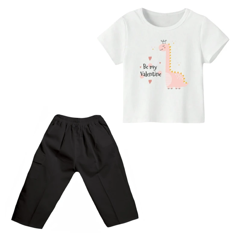 ست تی شرت و شلوارک پسرانه مدل دایناسور کد ۲۰