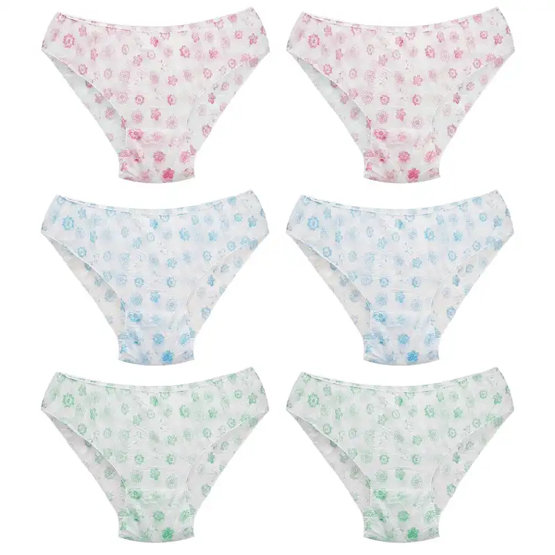 شورت زنانه رز بانو مدل یکبار مصرف کد 4199 بسته 6 عددی