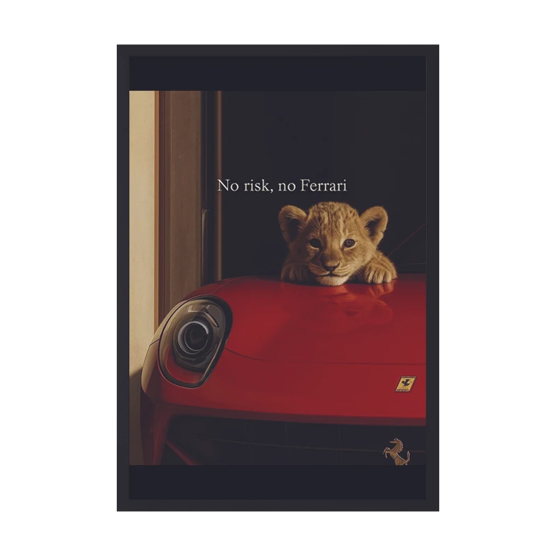 تابلو طرح فراری کد 01 فریم مشکی