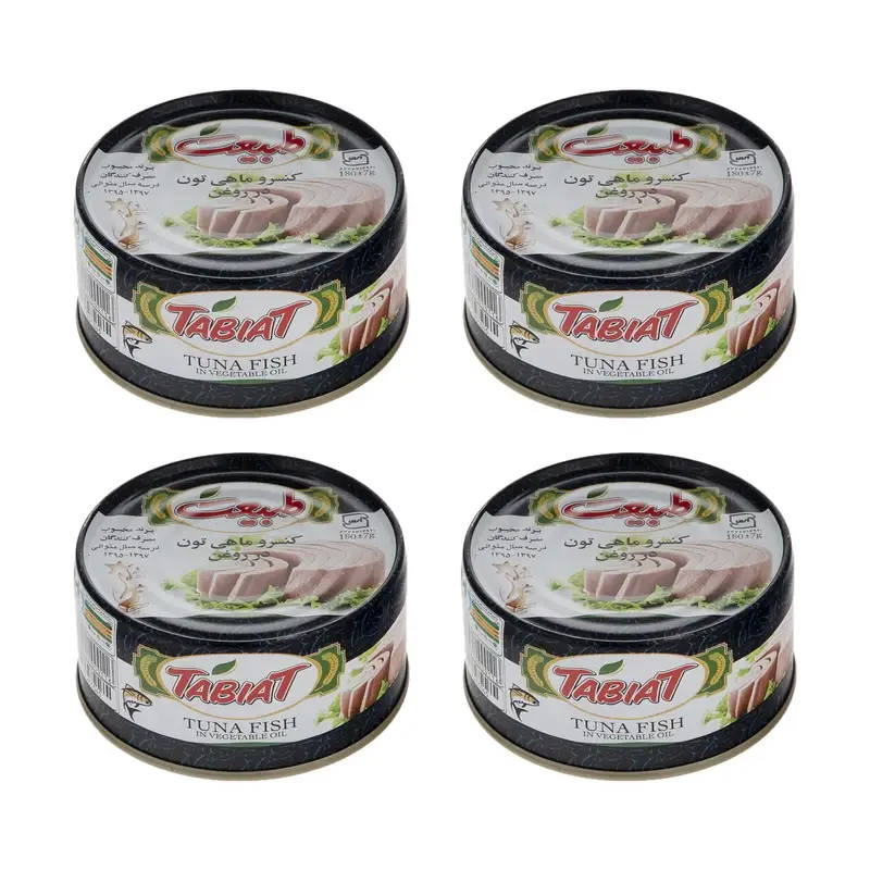 کنسرو ماهی تون در روغن گیاهی طبیعت - 180 گرم بسته 4 عددی