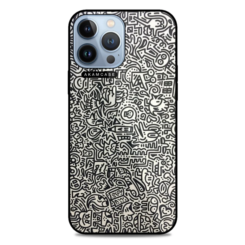 کاور آکام مدل AMC-WA13PROMAX-DOODLE17 مناسب برای گوشی موبایل اپل iPhone 13 Pro Max