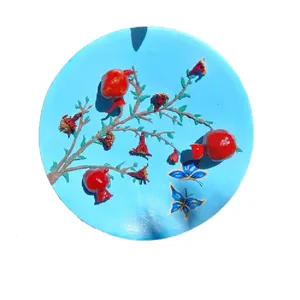 بشقاب دیوار کوب سفالی مدل انار کد 1