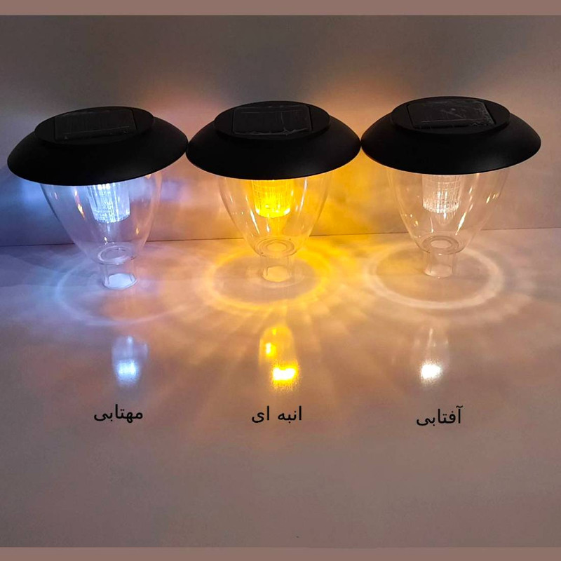 چراغ پارکی خورشیدی مدل قارچی سولونیکس مجموعه 2 عددی