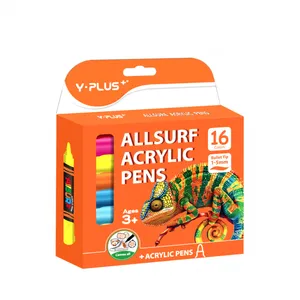 ماژیک رنگ آمیزی وای پلاس مدل ACRYLIC بسته 16 عددی