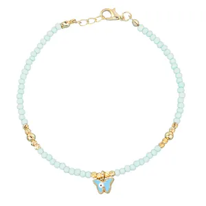 پابند زنانه زودیکا مدل منجوقی پروانه ای کد AAF214