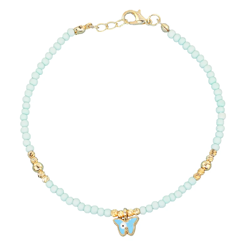 پابند زنانه زودیکا مدل منجوقی پروانه ای کد AAF214