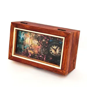 جعبه چوبی هنرانه مدل فلاور