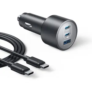 Anker B2737 100W 3Ports Car Charger With USB-C to USB-C Cable