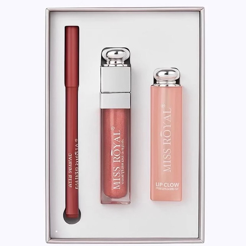 مجموعه آرایش لب میس رویال مدل 03 مجموعه 3 عددی