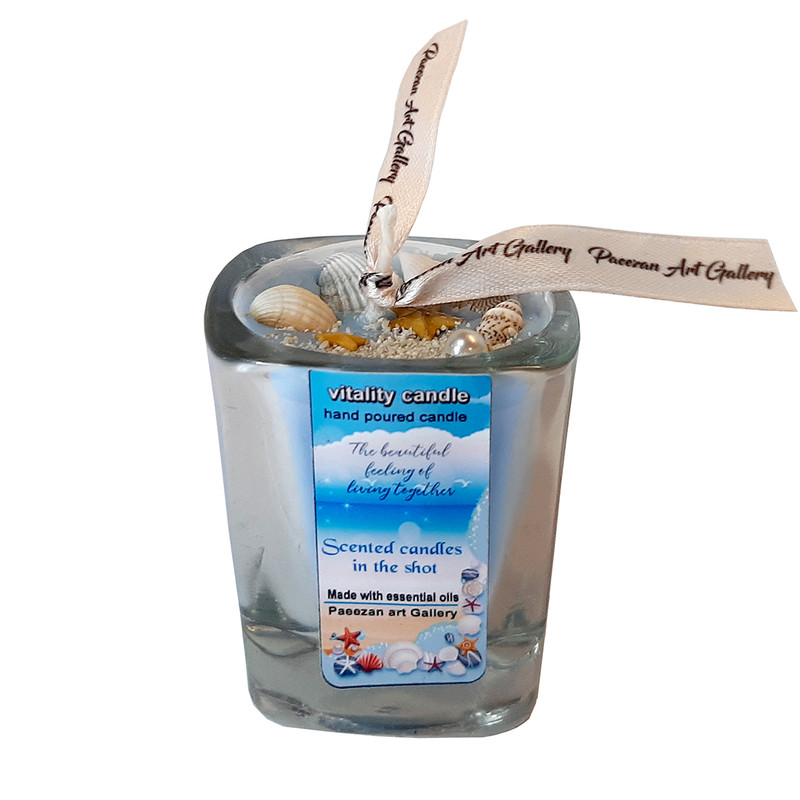 شمع لیوانی مدل دریایی