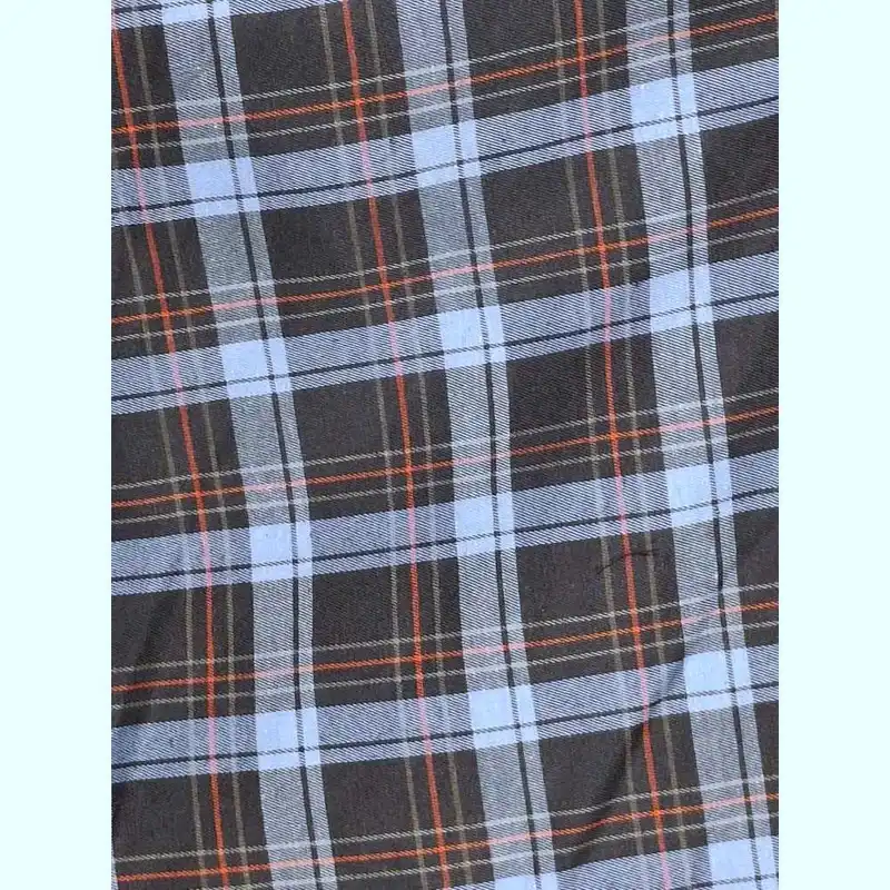 دامن نیم کلوش زنانه مدل چهارخانه  رنگ آبی