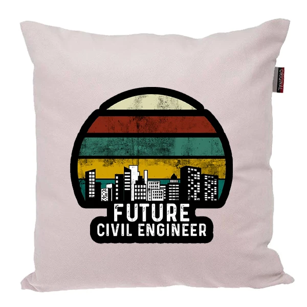 کوسن پاد آفرین مدل مهندس عمران کد PK301585 سایز 30*30 سانتی متر