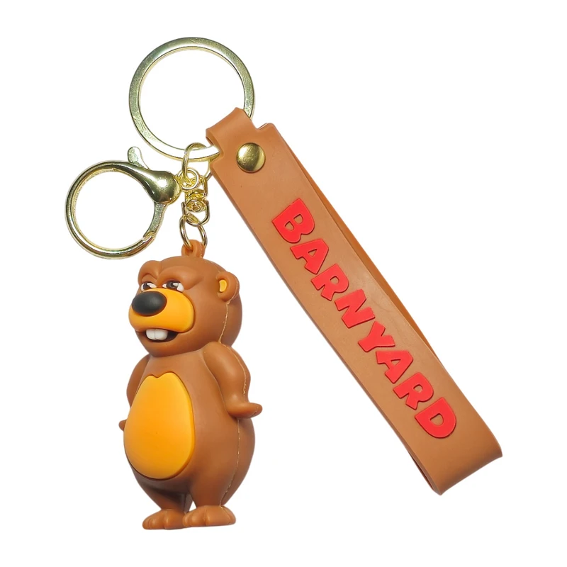 آویز موبایل مدل جاکلیدی سیلیکونی طرح سنجاب مزرعه