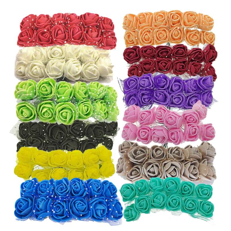 ابزار کادویی مدل گل فومی طرح رنگین کمان بسته 144 عددی