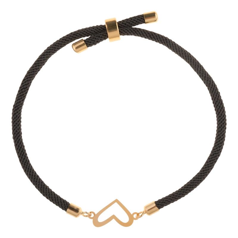 دستبند طلا 18 عیار دخترانه وی وی گلد گالری مدل قلب کد GRS2218 -  - 1