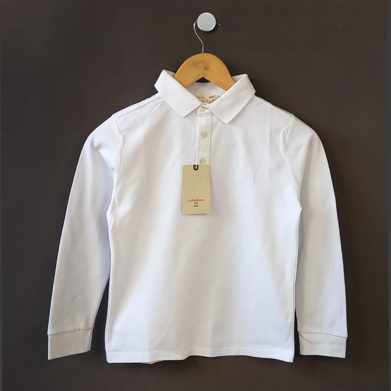 عکس شماره 3 : پولوشرت آستین بلند پسرانه مدل کلاسیک دو برگ کد 231