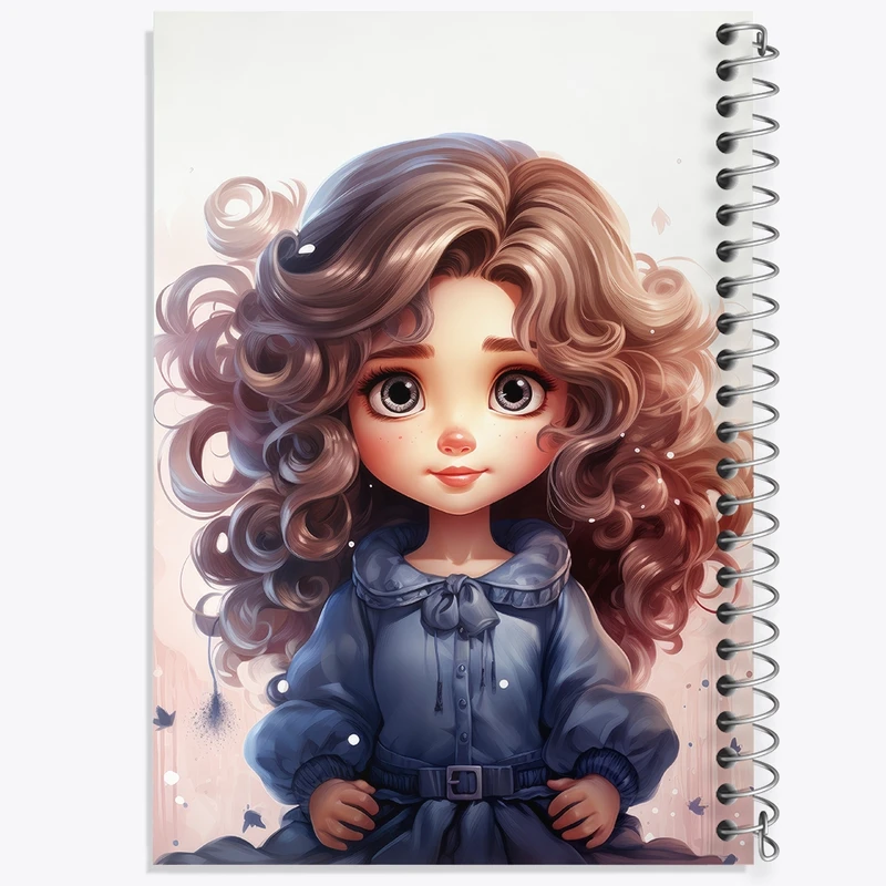 دفتر مشق 50 برگ خندالو طرح دخترانه کیوت کد F2244