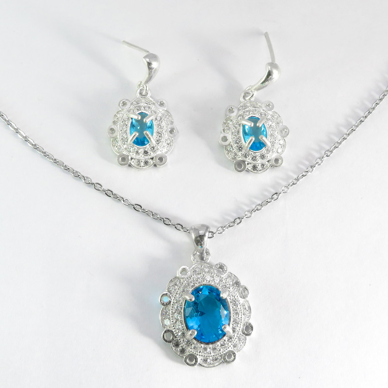 نیم ست نقره زنانه کد AV137