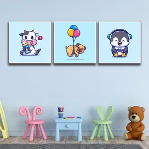 تابلو کودک و نوزاد مدل گاو و شیشه شیر کد 0170 مجموعه 3 عددی