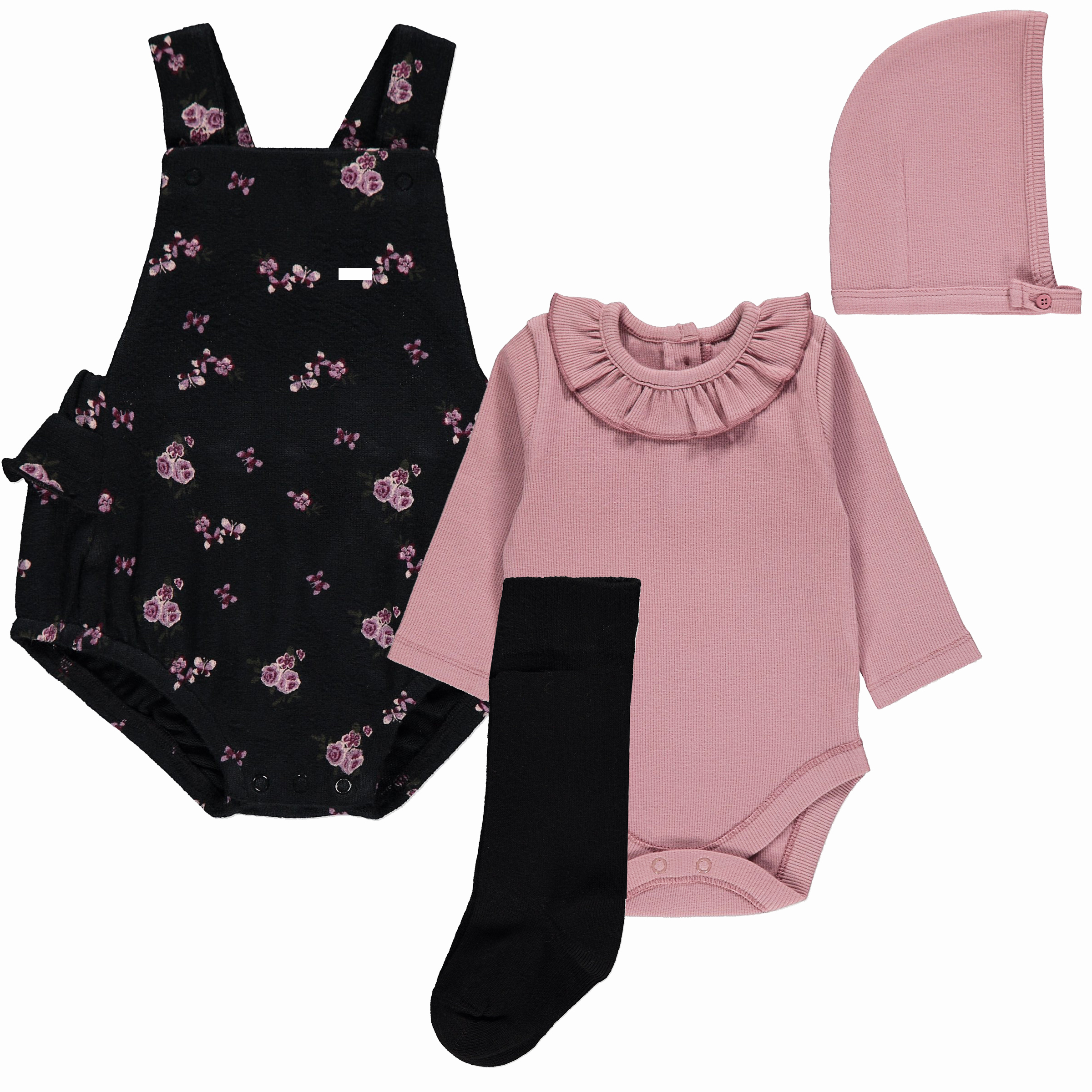 ست 4 تکه لباس نوزادی جورج مدل flower