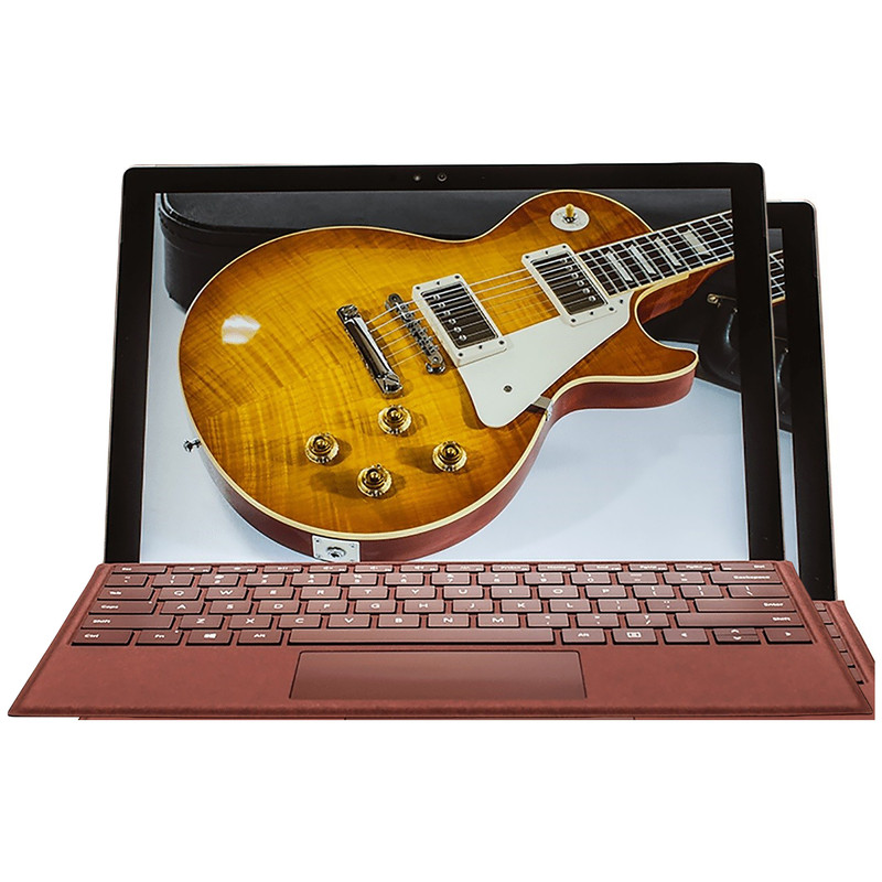 تبلت مایکروسافت مدل Surface Pro 2017 - F به همراه کیبورد سیگنیچر رنگ کبود و کیف چرم صنوبر  - ظرفیت 1 ترابایت