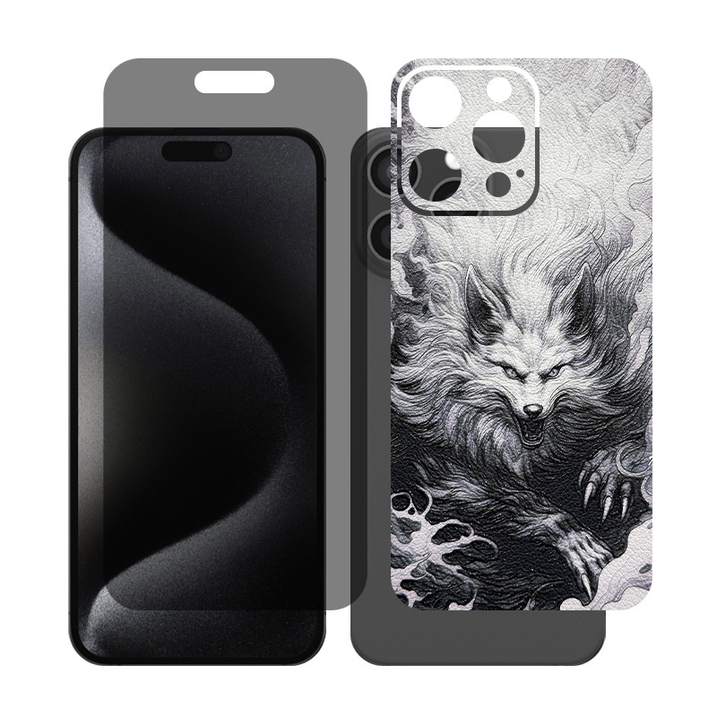 محافظ صفحه نمایش حریم شخصی گلس مدل Together مناسب برای گوشی موبایل اپل iPhone 15 Pro Max به همراه برچسب پوششی پشت گوشی