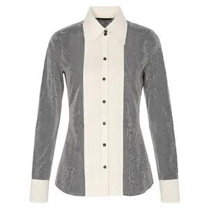 شومیز آستین بلند یقه برگردان زنانه مدل Z-307