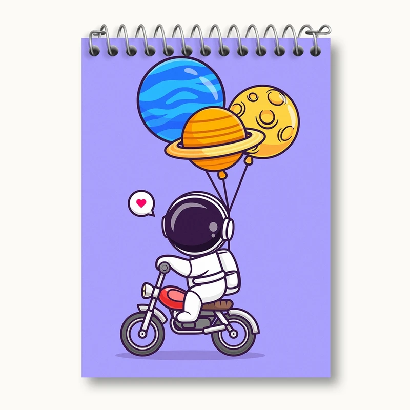 دفتر یادداشت 50 برگ خندالو مدل فضانورد کد 25099