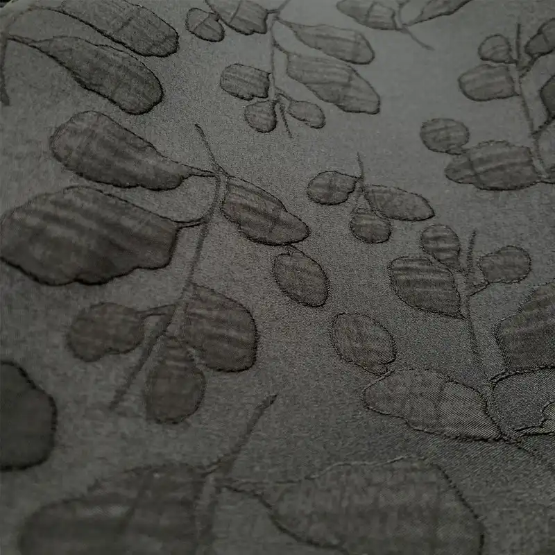 پارچه لباس مدل ژاکارد ویسکوز طرح برگ گل