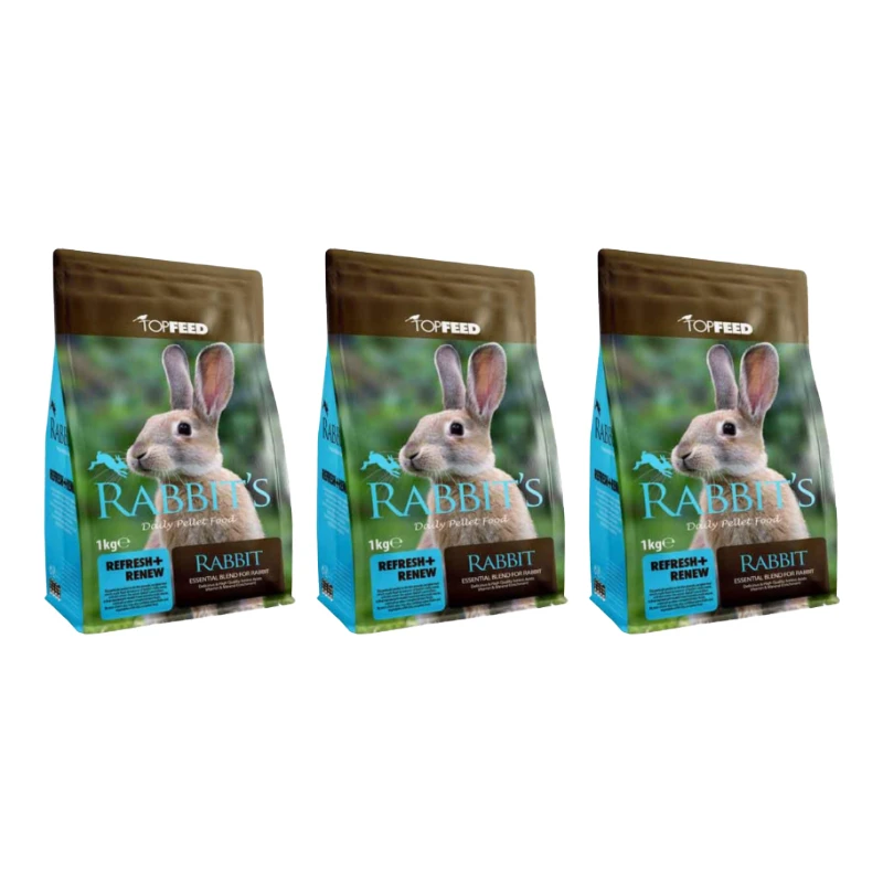 غذای خشک خرگوش تاپ فید مدل پلت بسته 3 عددی
