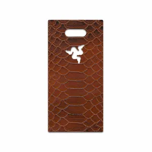 MAHOOT Brown-Snake-Leather Cover Sticker for Razer Phone 2