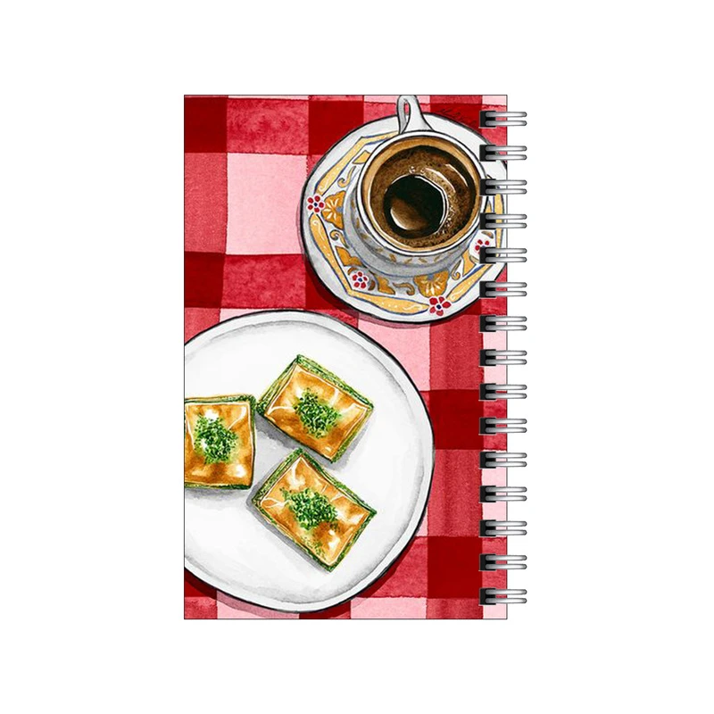 دفترچه یادداشت مدل to do list طرح عصرونه چای و باقلوا کد 6441279