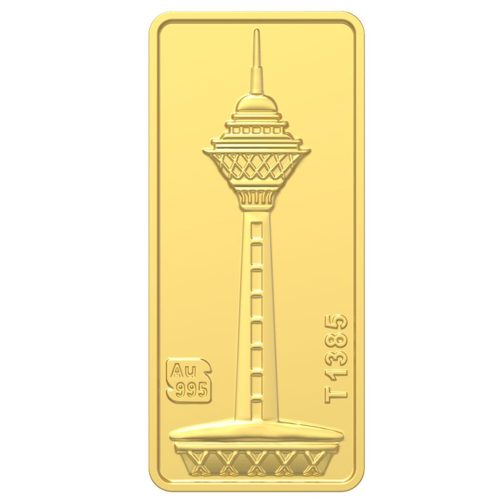 شمش طلا 24 عیار طلای محمد مدل برج میلاد کد SM2000 - - 3