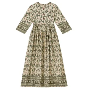 پیراهن ساحلی یقه هفت زنانه مدل خامه دوزی