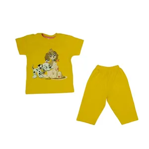 ست تی شرت و شلوارک دخترانه مدل سگهای نگهبان کد 14